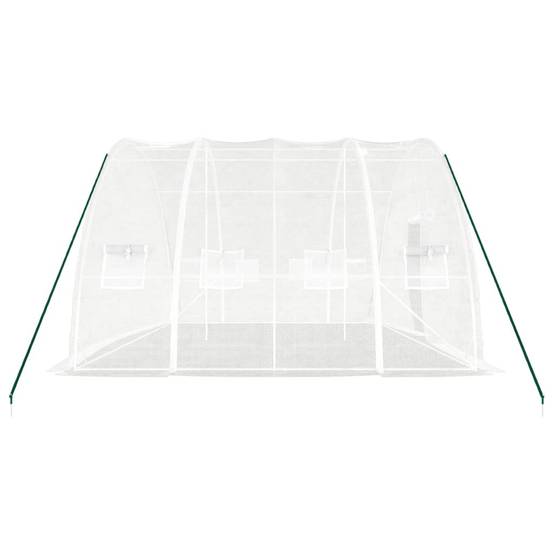 Serre de jardin 24m² - Serre de culture avec cadre en acier blanc 6x4x2,85 m MAISON CHIC - Image 5