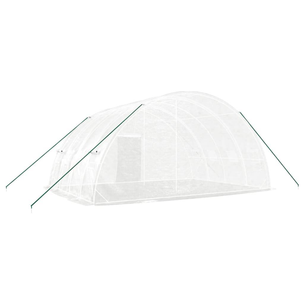 Serre de jardin 24m² - Serre de culture avec cadre en acier blanc 6x4x2,85 m MAISON CHIC - Image 6