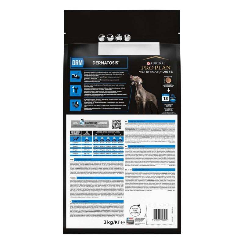 CROQUETTES CHIEN VETERINARY DIETS DRM DERMATOSIS - PROPLAN 12 kg - Image 2