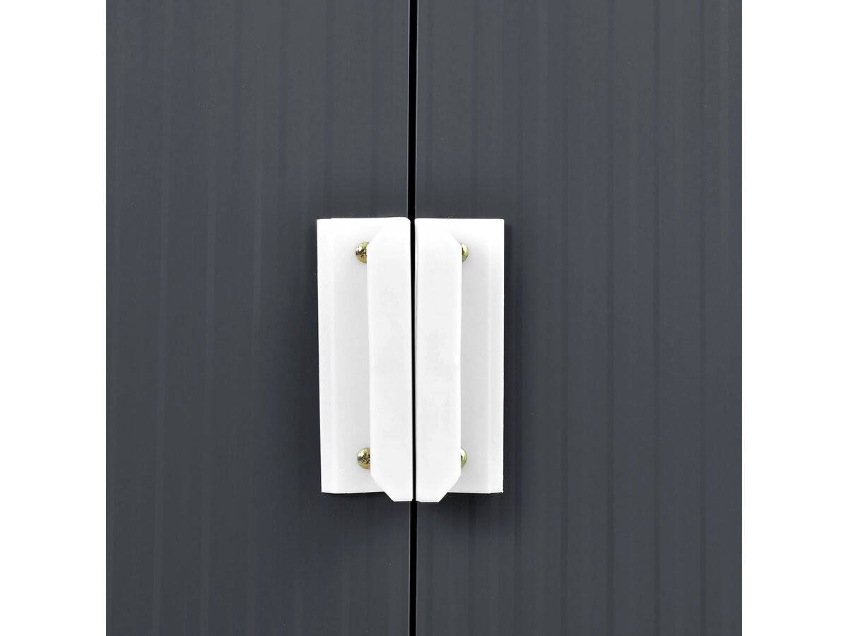 Abri De Jardin Métal - "vegas" - 5.29 M² Avec Panneaux Solaires - Gris -habitat Et Jardin - Image 6