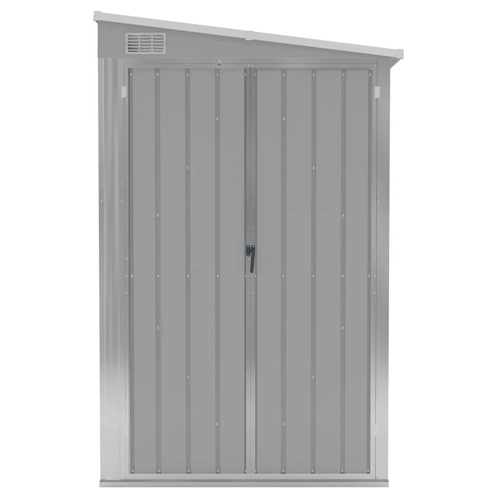 Vidaxl - Abri de jardin mural Gris 118x382x178 cm Acier galvanisé 4.5m² vidaXL 316230 - Image 4