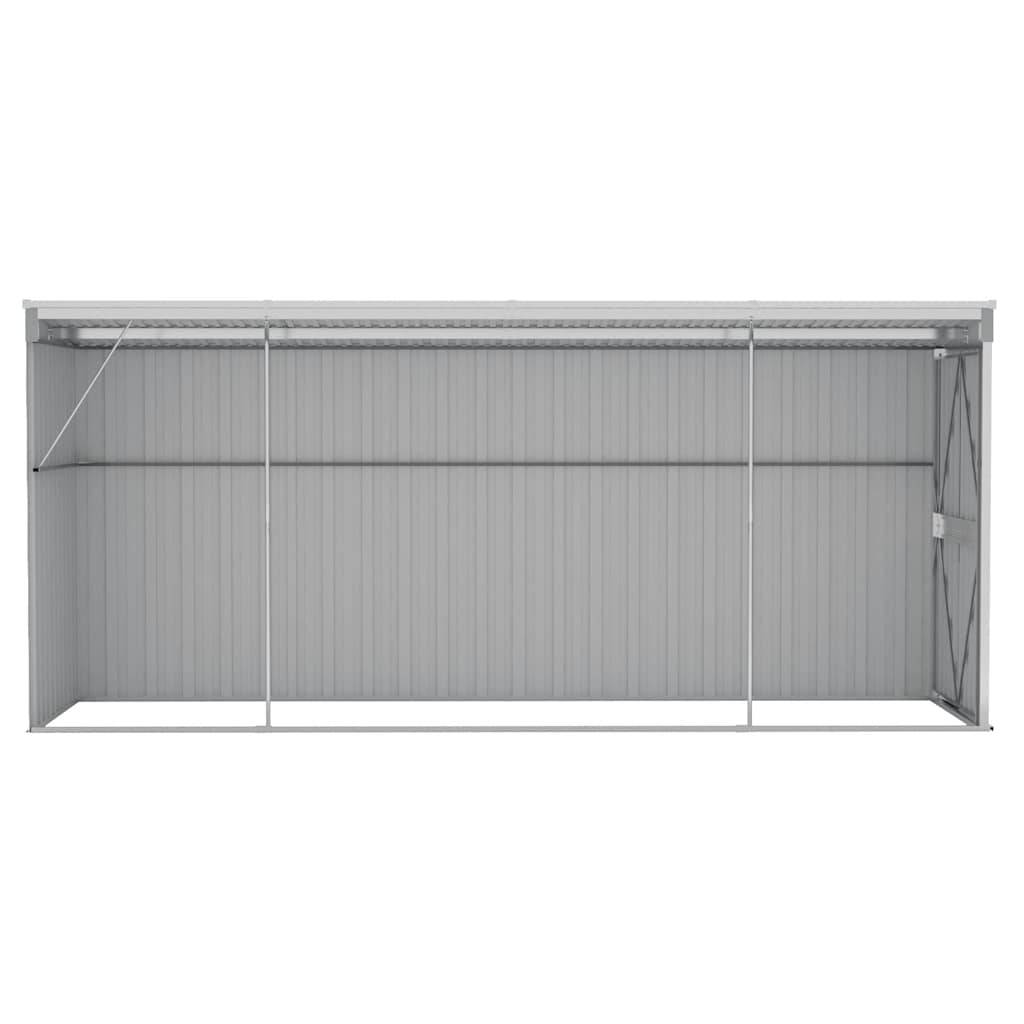 Vidaxl - Abri de jardin mural Gris 118x382x178 cm Acier galvanisé 4.5m² vidaXL 316230 - Image 6