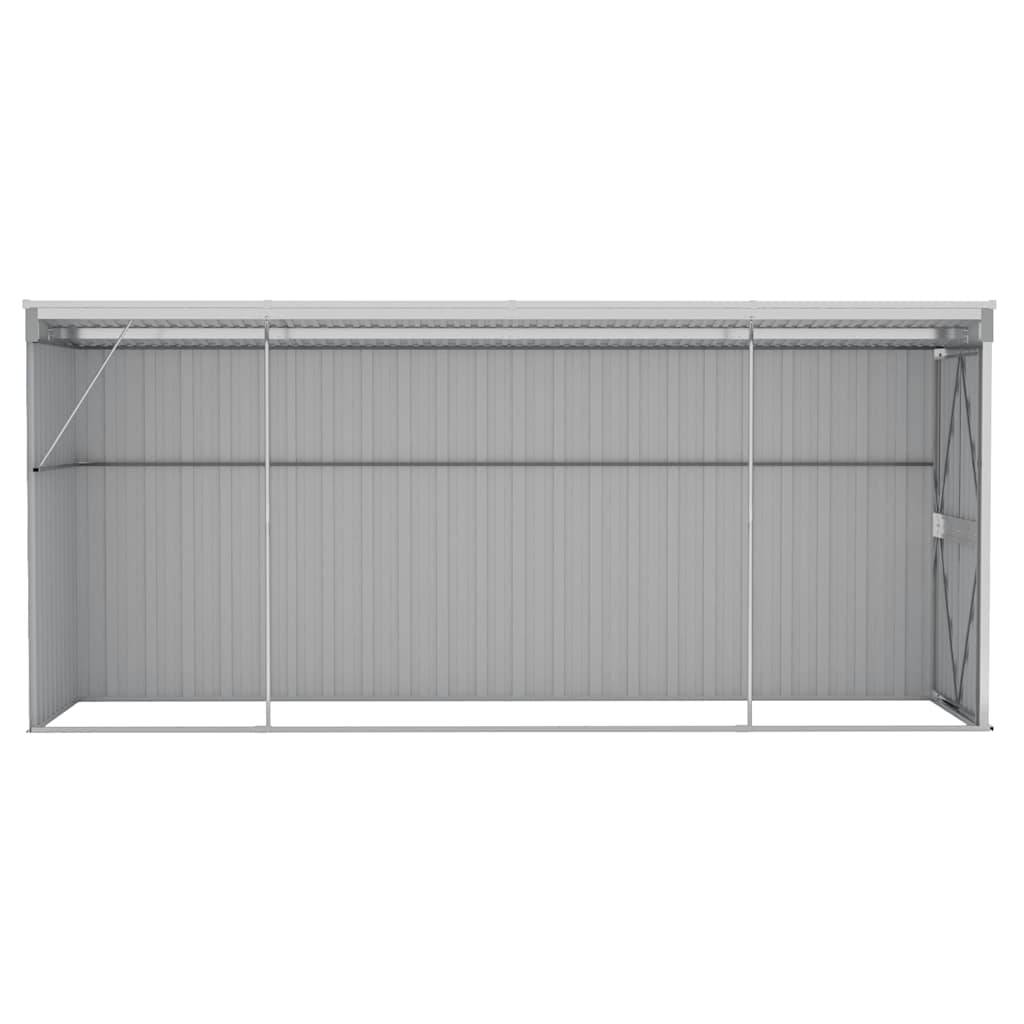 Vidaxl - Abri de jardin mural Gris 118x382x178 cm Acier galvanisé 4.5m² vidaXL 316230 - Image 4