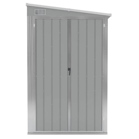 Vidaxl - Abri de jardin mural Gris 118x382x178 cm Acier galvanisé 4.5m² vidaXL 316230 - Image 7