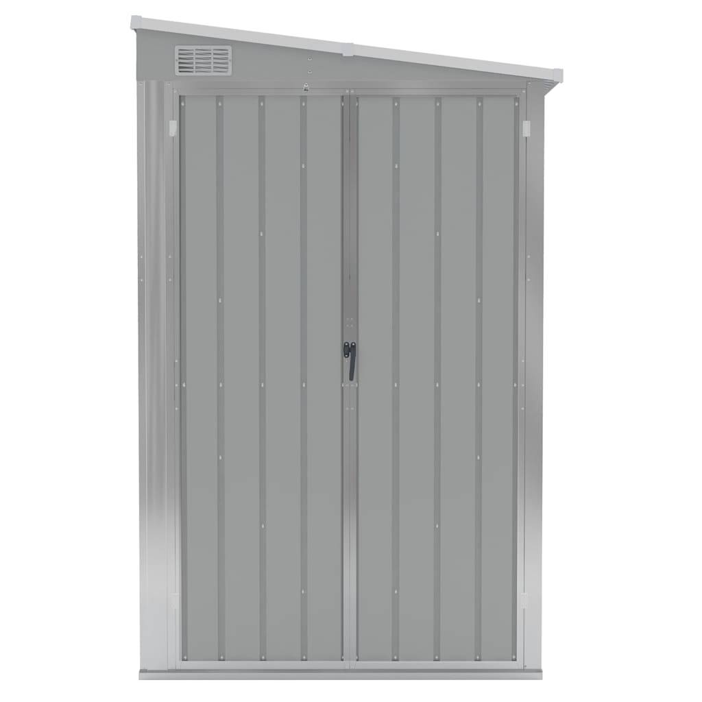 Vidaxl - Abri de jardin mural Gris 118x382x178 cm Acier galvanisé 4.5m² vidaXL 316230 - Image 7