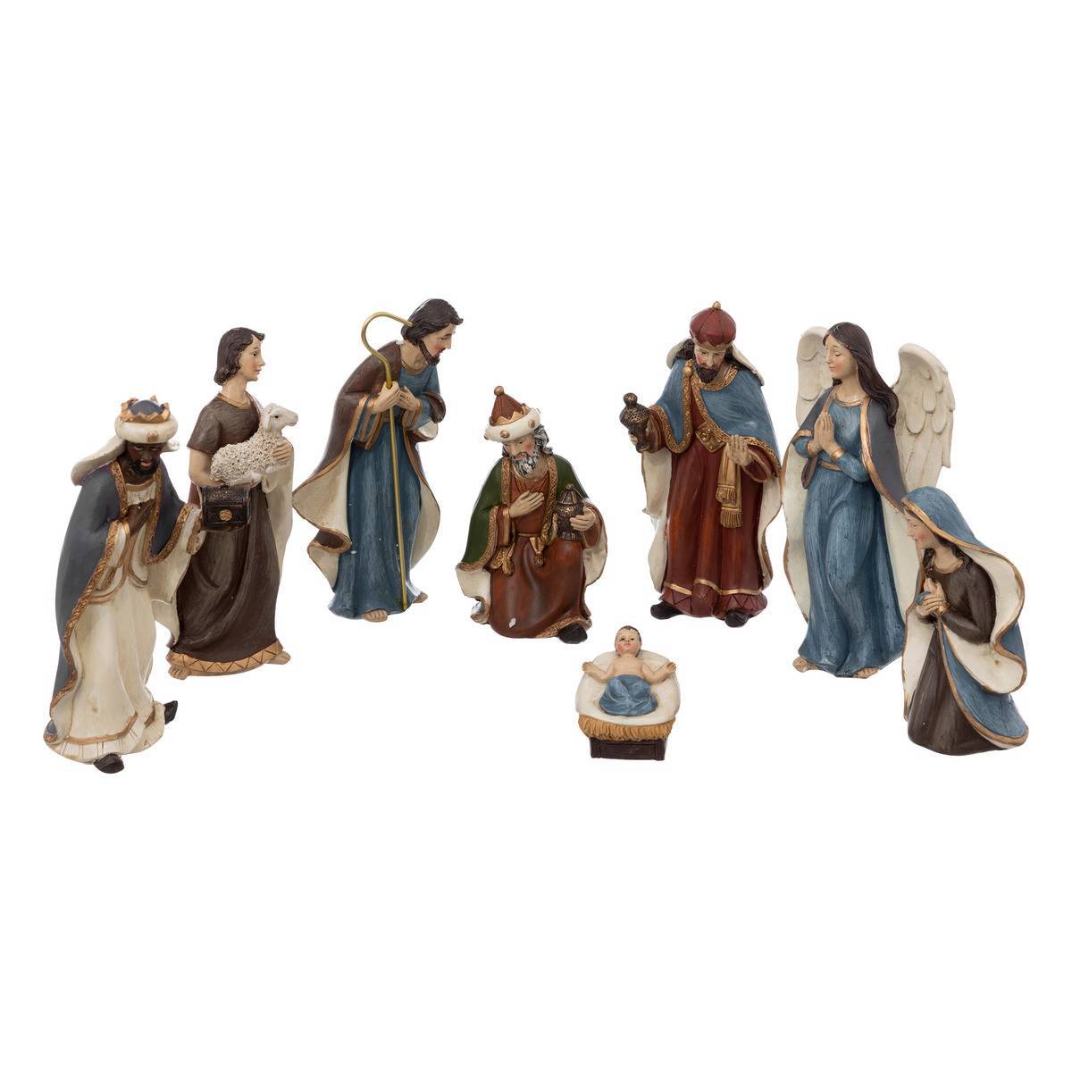 Fééric Lights & Christmas - Lot de 8 santons en résine H. 16 cm - Feeric Lights & Christmas - Image 2