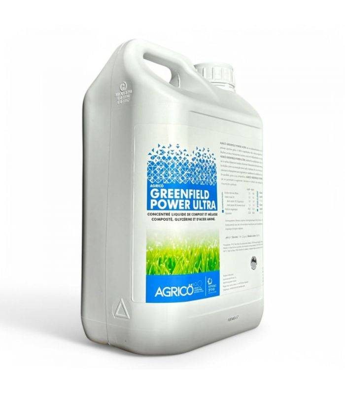 Biostimulant Green Field Power Ultra 5 L pour nutrition et densification du gazon - Kimitec NEG01003 - Image 2