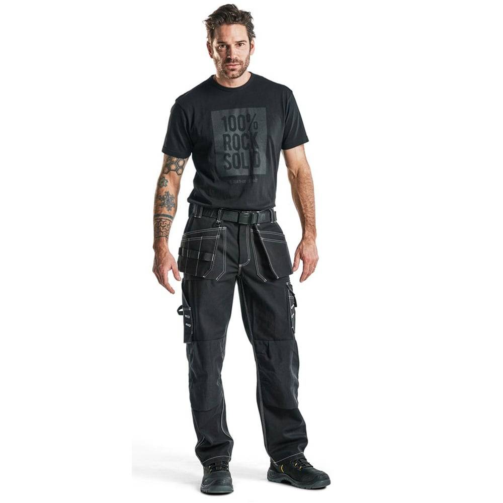 Blaklader - Pantalon de travail multipoches Blaklader artisan 100% coton croisé Noir 42 - Image 5