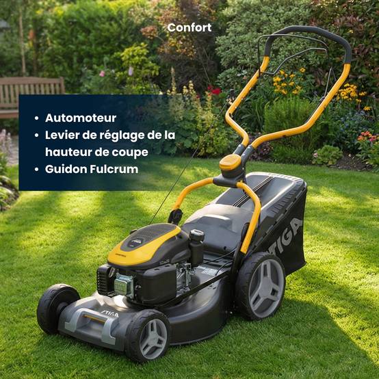 Stiga - Tondeuse Combi 553 S, 166cc, largeur 51cm, bac 60L, 3 en 1 - STIGA - Image 6