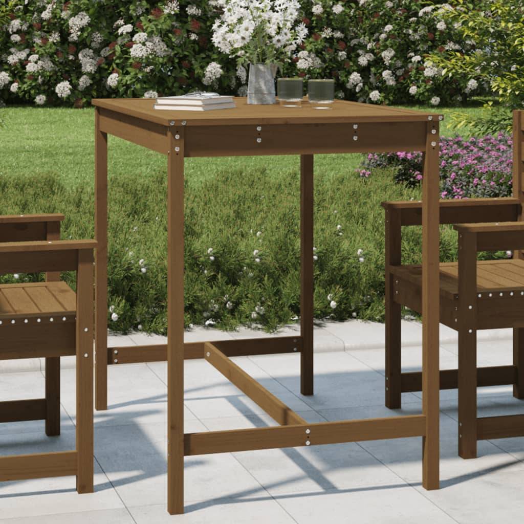 PANGIVO - Table de jardin bois massif pin marron miel 121 x 82,5 x 110 cm - PANGIVO - Image 1