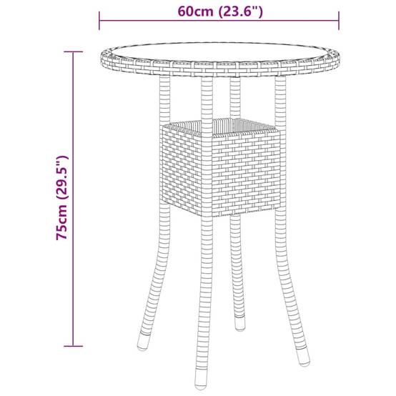 Vidaxl - Ensemble à manger de jardin 3pcs Résine tressée Marron vidaXL 3058461 - Image 3