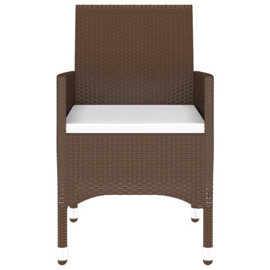 Vidaxl - Ensemble à manger de jardin 3pcs Résine tressée Marron vidaXL 3058461 - Image 7