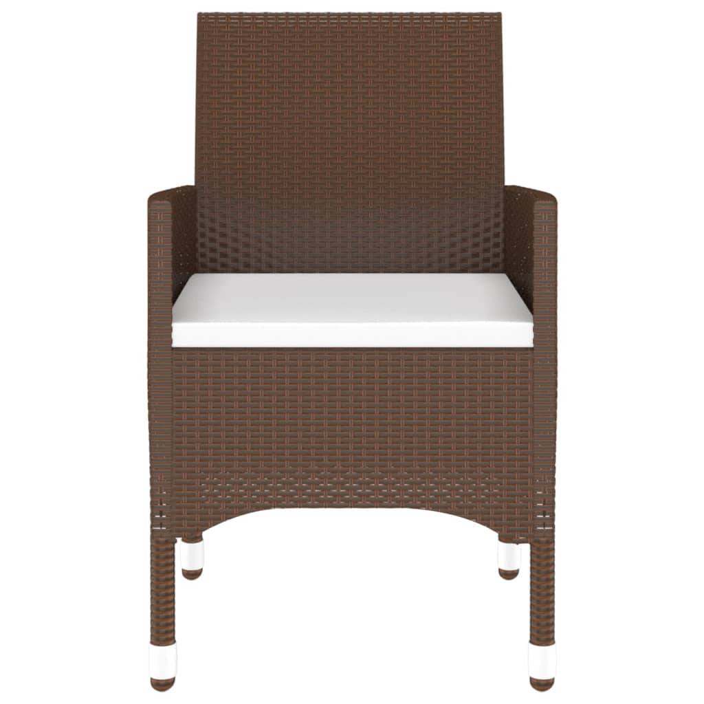 Vidaxl - Ensemble à manger de jardin 3pcs Résine tressée Marron vidaXL 3058461 - Image 7