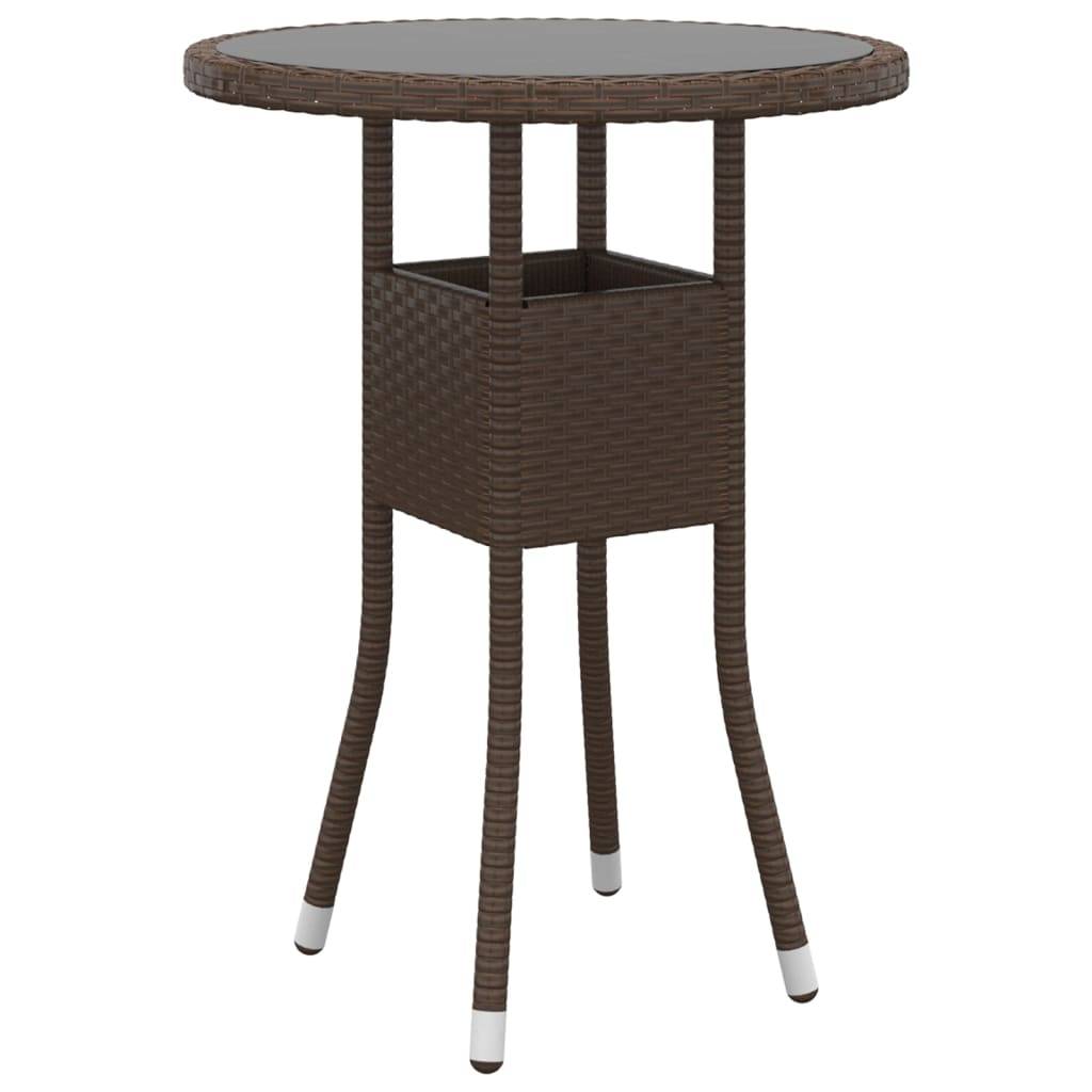 Vidaxl - Ensemble à manger de jardin 3pcs Résine tressée Marron vidaXL 3058461 - Image 4