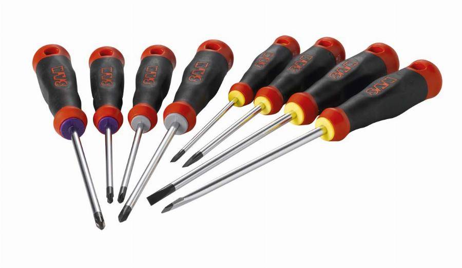 Jeu de 8 tournevis s1 fente phillips pozidriv SAM - TJ8 - Image 2