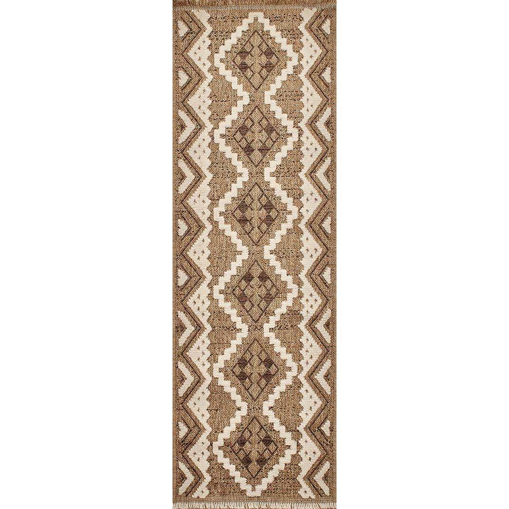 Jardindeco - Tapis intérieur extérieur aspect jute marron Tijuana 9054 170 x 120 cm - Image 4