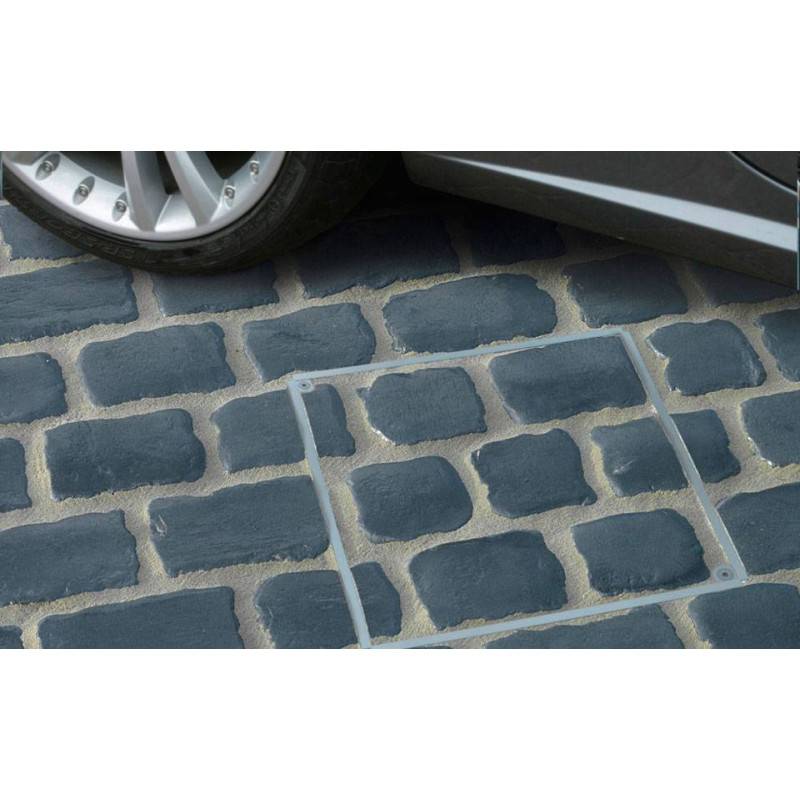 Couvercle à paver en aluminium avec lèvres - 50 x 50 cm - Image 1