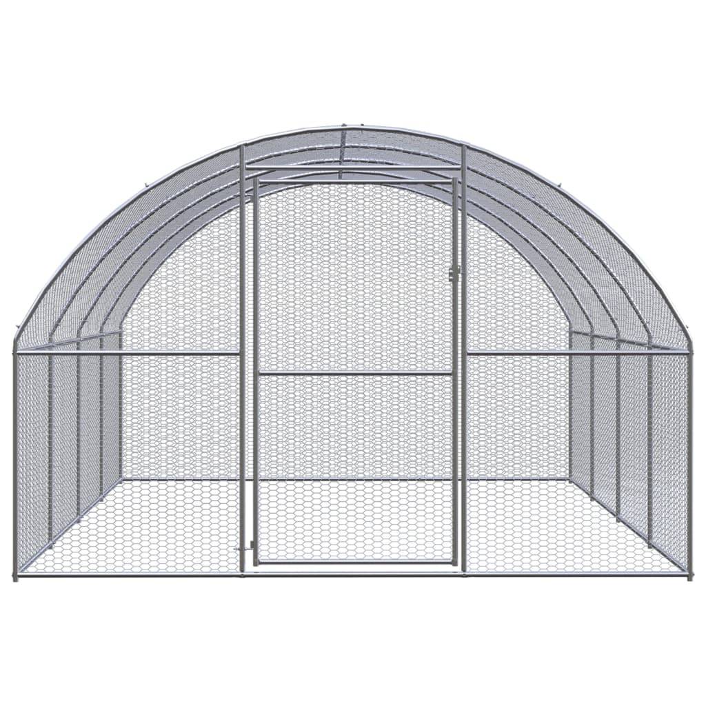 Poulailler acier argent 3 x 4 x 2 m - Prolenta premium p3211.2 - Image 1