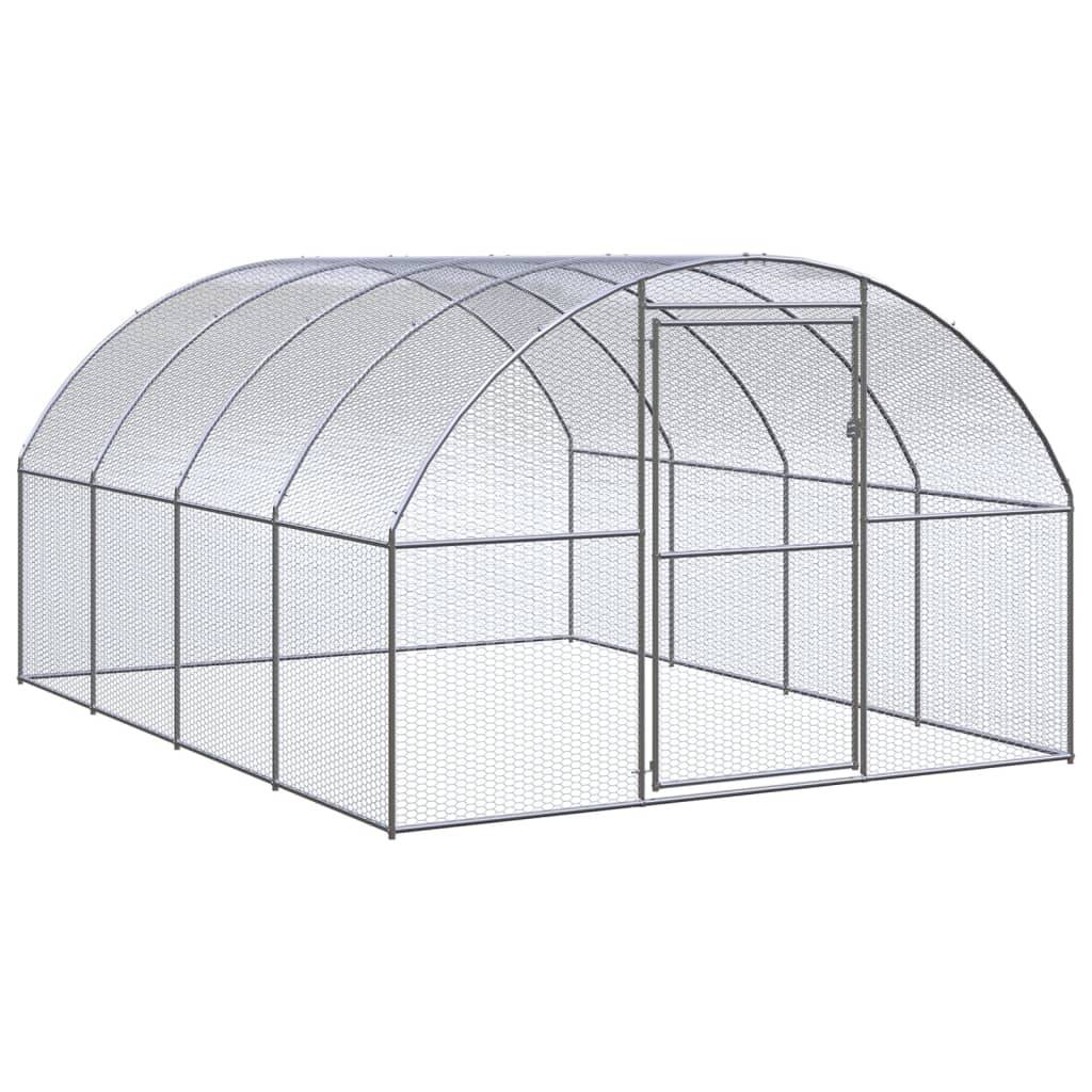 Poulailler acier argent 3 x 4 x 2 m - Prolenta premium p3211.2 - Image 2