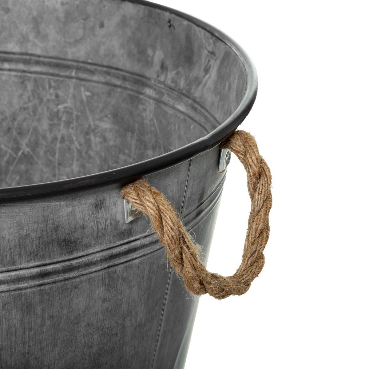 Atmosphera - Pot métal gris H48cm - Atmosphera Créateur d'intérieur - Image 2