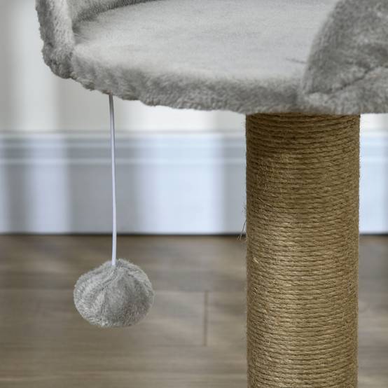 Arbre à chat jute et peluche gris 40 x 40 x 49 cm - PANGIVO - Image 10