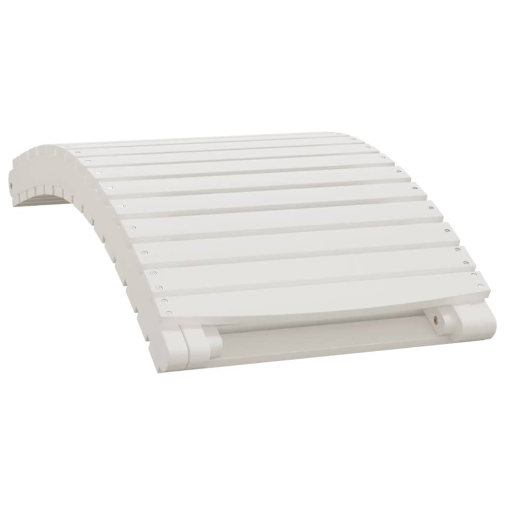 Helloshop26 - Lot de 2 transats chaise longue bain de soleil lit de jardin terrasse meuble d'extérieur avec table blanc bois massif d'acacia - Image 4