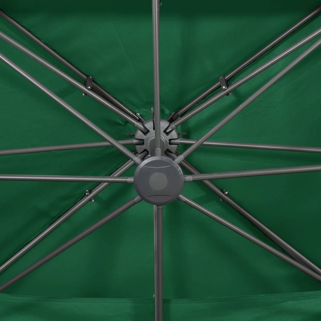 Parasol déporté aluminium vert 400 x 300 x 274 cm - PANGIVO - Image 7