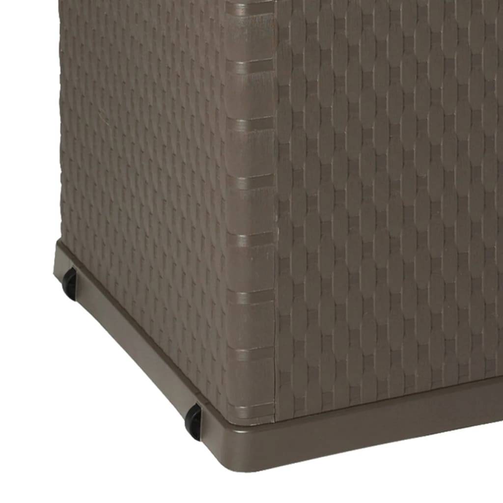 Boîte à coussins coffre de rangement de jardin résine tressée 120 x 56 x 63 cm pp rotin - Image 3