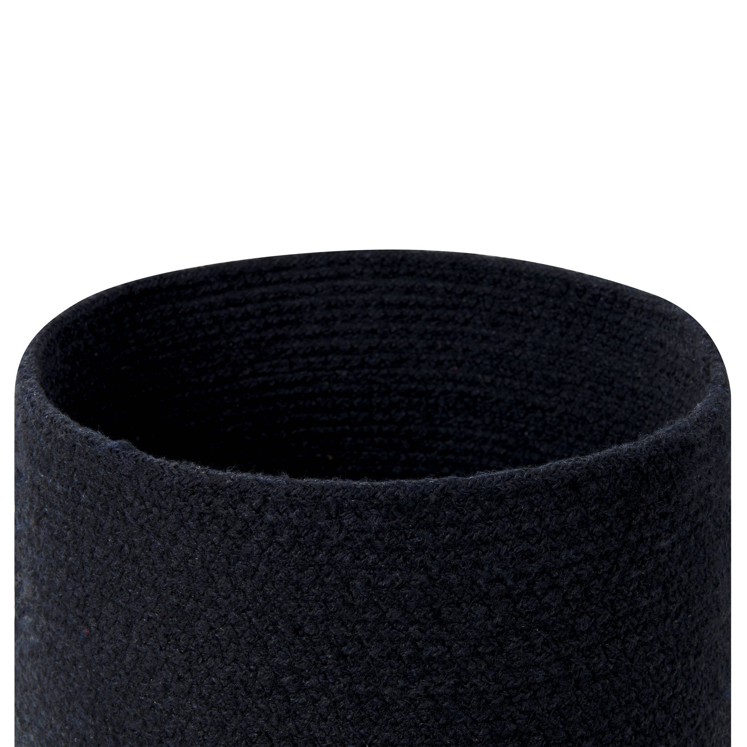 Paniers Noir et Beige en Coton 20/25/30 cm Ronds Faits Main Rangement Intérieur pour Linge Facile à Entretenir Lot de 3 - Image 5