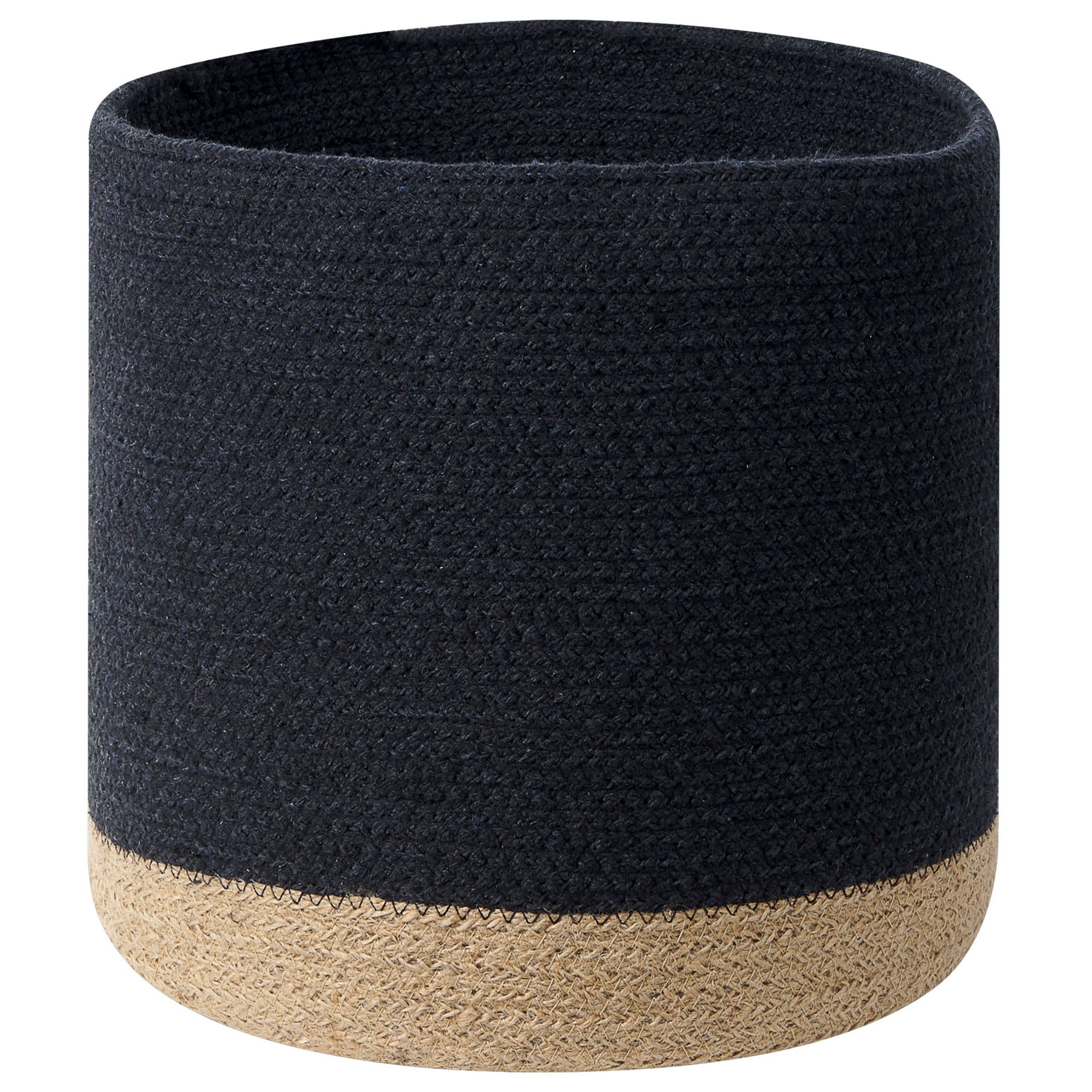 Paniers Noir et Beige en Coton 20/25/30 cm Ronds Faits Main Rangement Intérieur pour Linge Facile à Entretenir Lot de 3 - Image 4