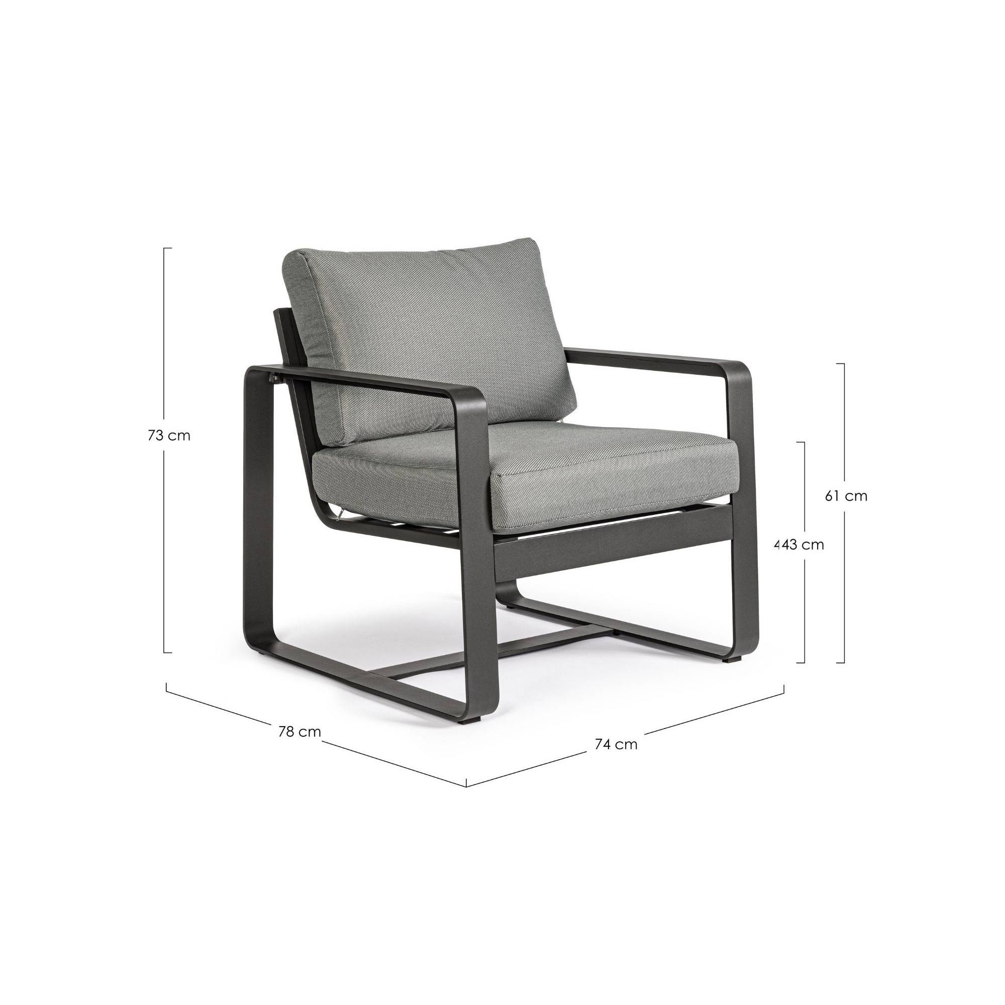 Autre - Fauteuil de jardin en aluminium et tissu (lot de 2) - ETRETAT - Image 9