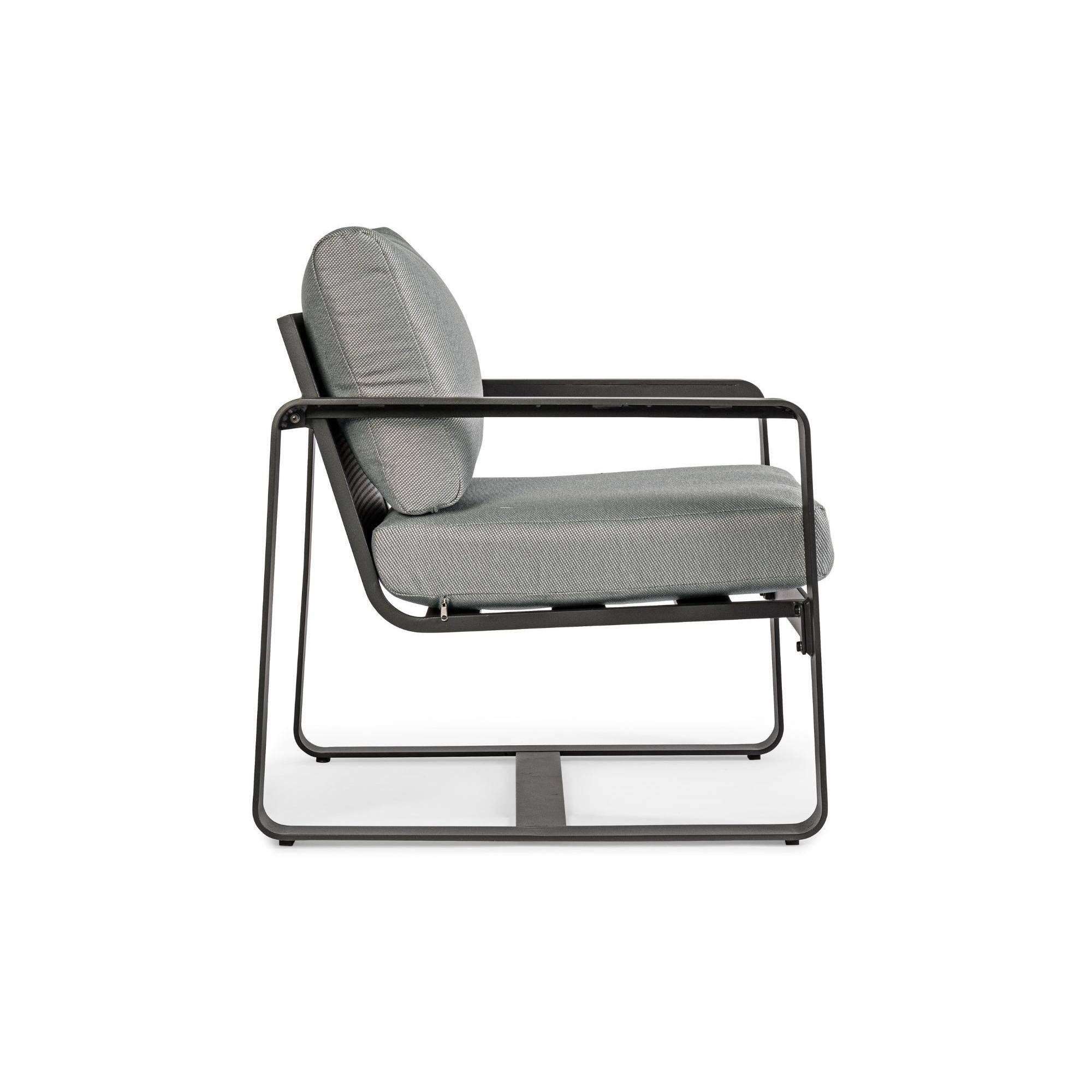 Autre - Fauteuil de jardin en aluminium et tissu (lot de 2) - ETRETAT - Image 5