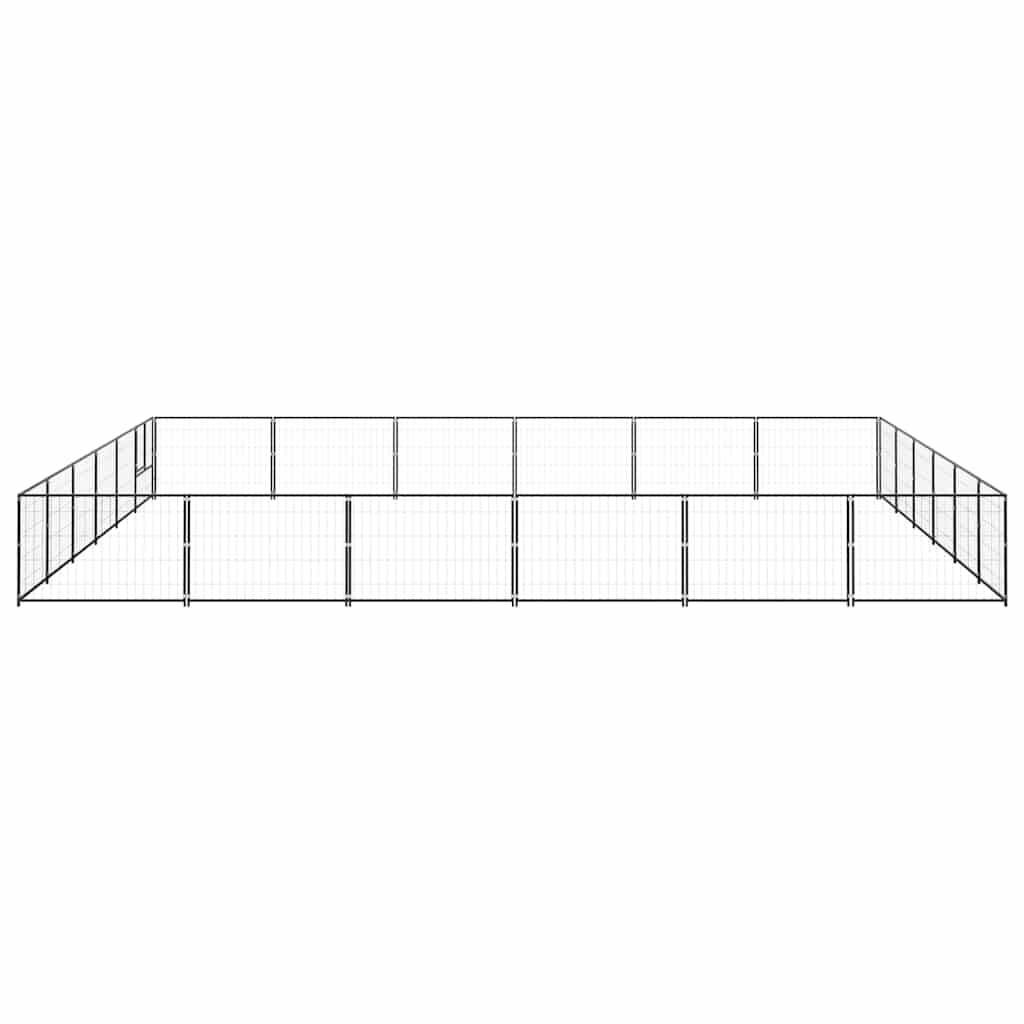 Vidaxl - Chenil Noir 36 m² Acier vidaXL 3082169 - Image 5