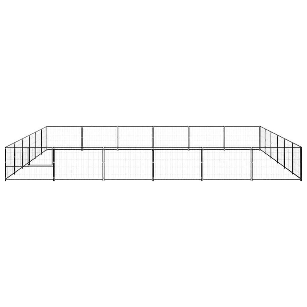 Vidaxl - Chenil Noir 36 m² Acier vidaXL 3082169 - Image 6