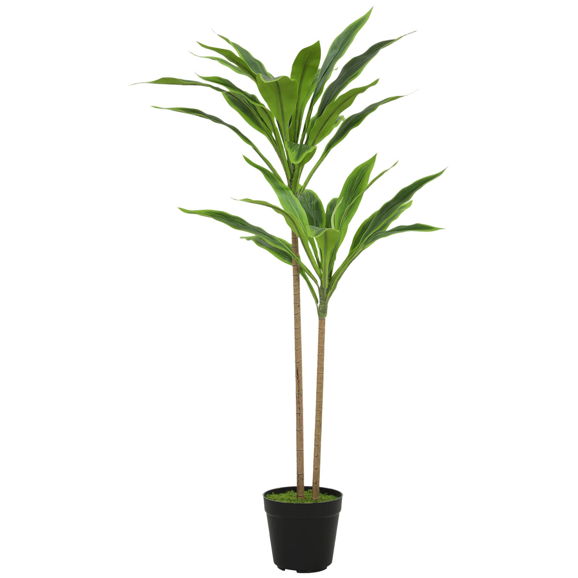 Arbre artificiel cordyline en pot 90 cm avec 29 feuilles réalistes, plante artificielle en PEVA, intérieure et extérieure - Image 1