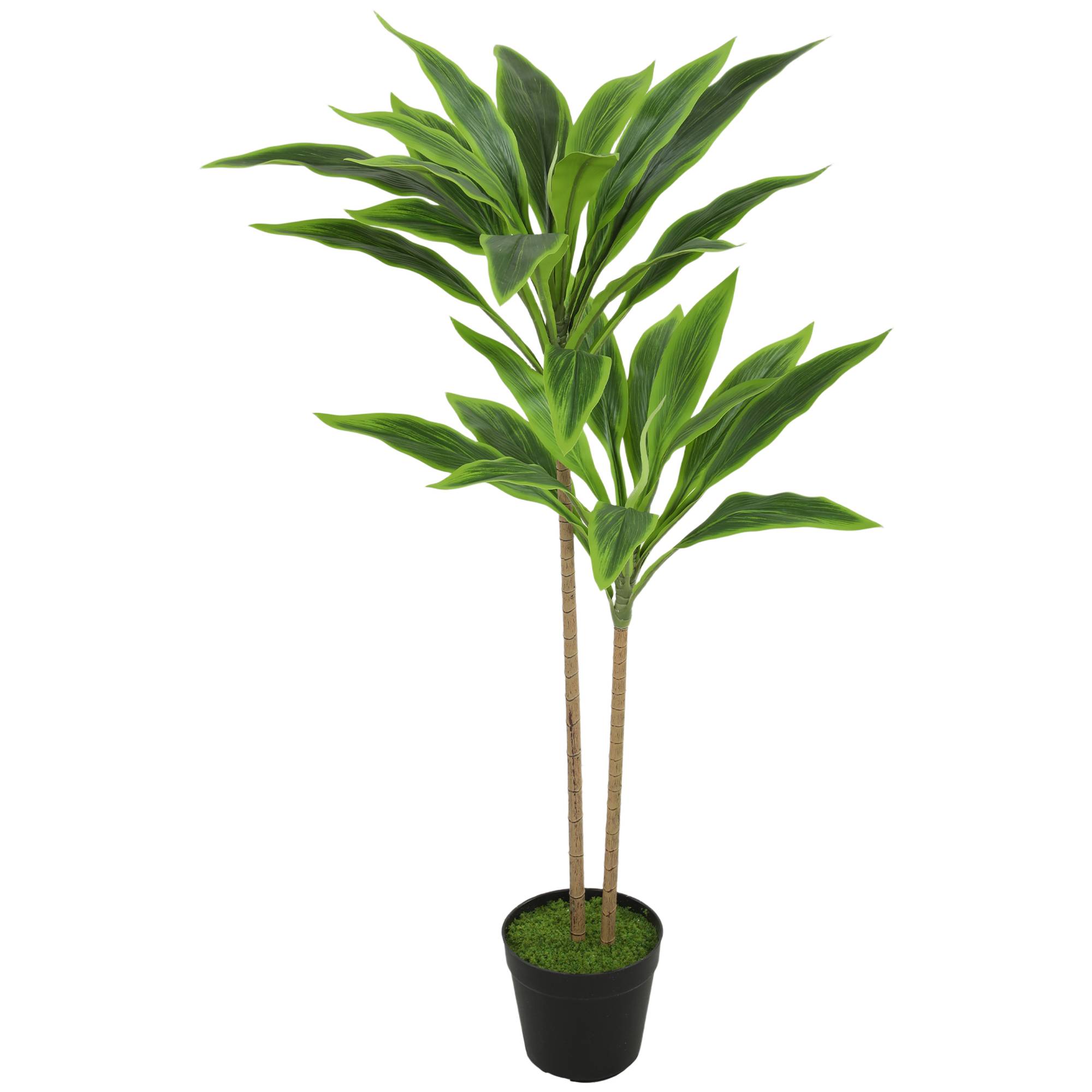 Arbre artificiel cordyline en pot 90 cm avec 29 feuilles réalistes, plante artificielle en PEVA, intérieure et extérieure - Image 2