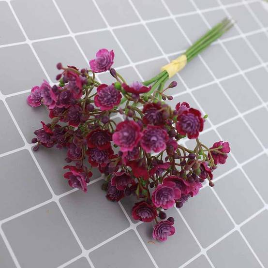 Bouquet de Gypsophile Artificielle Violet - Lot de 12 Tiges - Décoration Élégante Sans Entretien - Lytech - Image 2