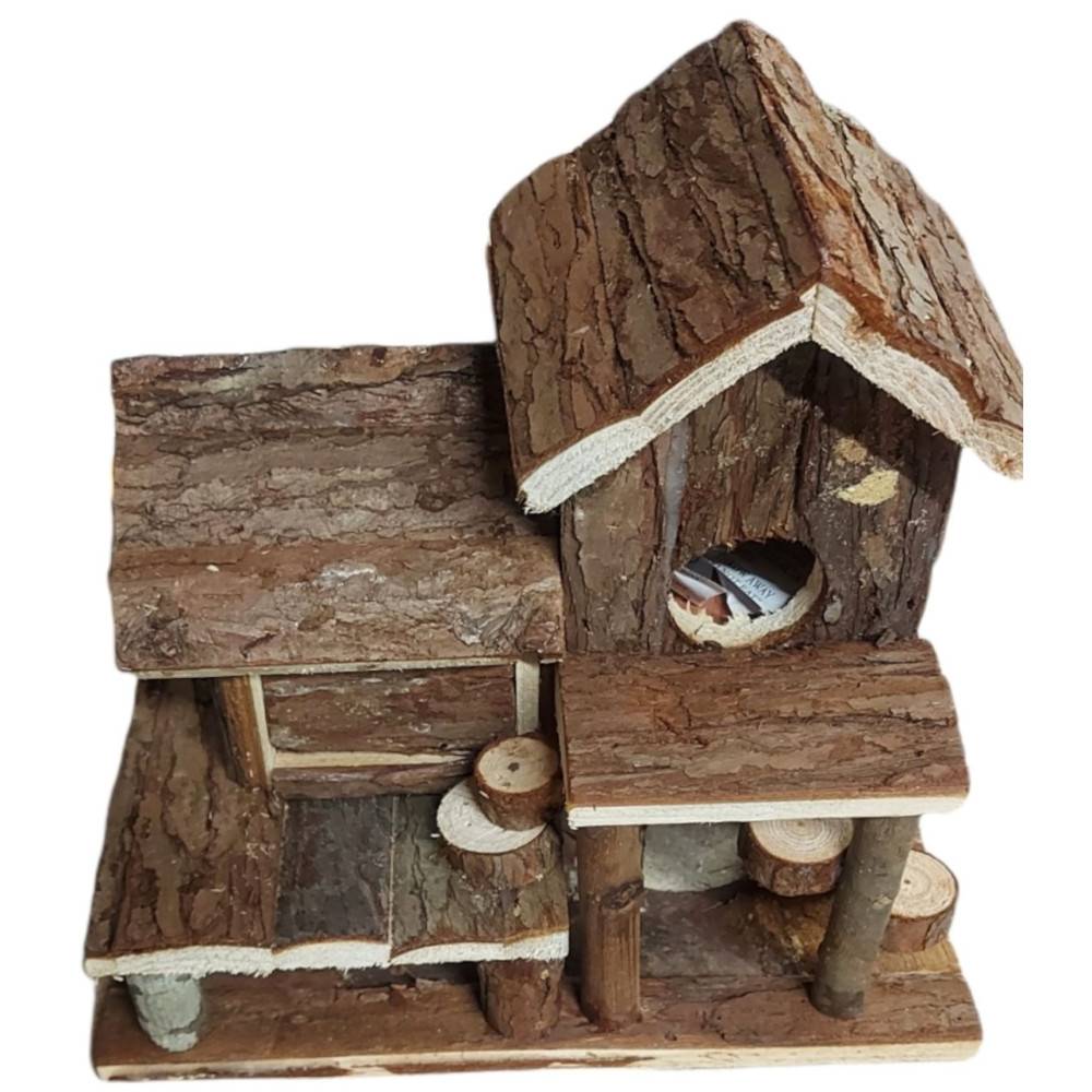 Maison Birte en bois naturel pour petit rongeurs - Image 2