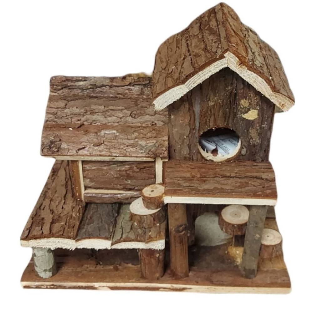 Maison Birte en bois naturel pour petit rongeurs - Image 1