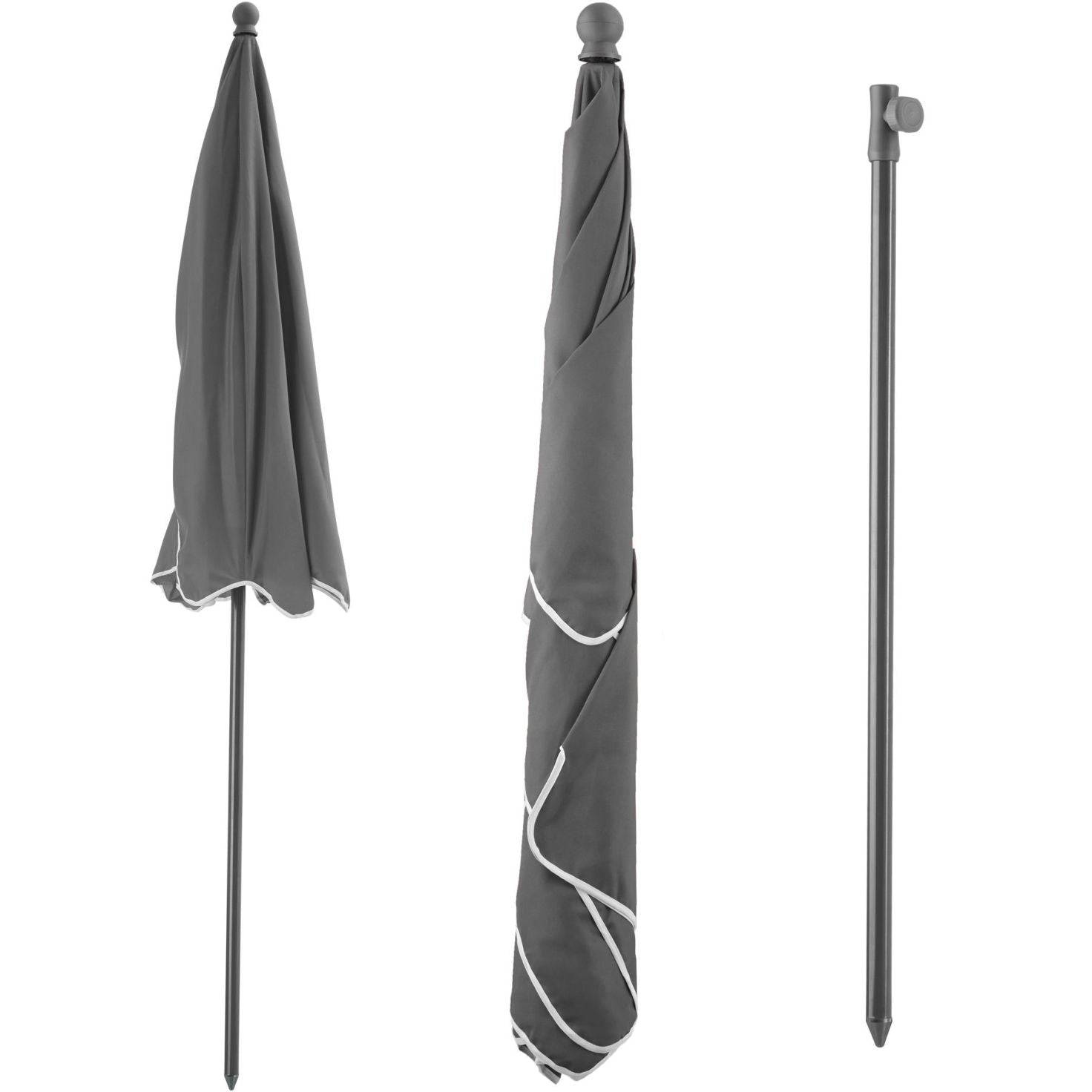 Helloshop26 - Parasol 200 x 125 cm meuble jardin gris - Image 4