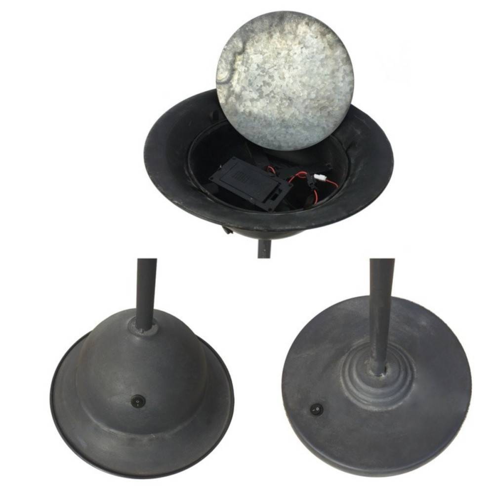 Lampadaire luminaire salon industriel rétro sur pied LED métal gris 140cm Chemin de campagne - Image 7