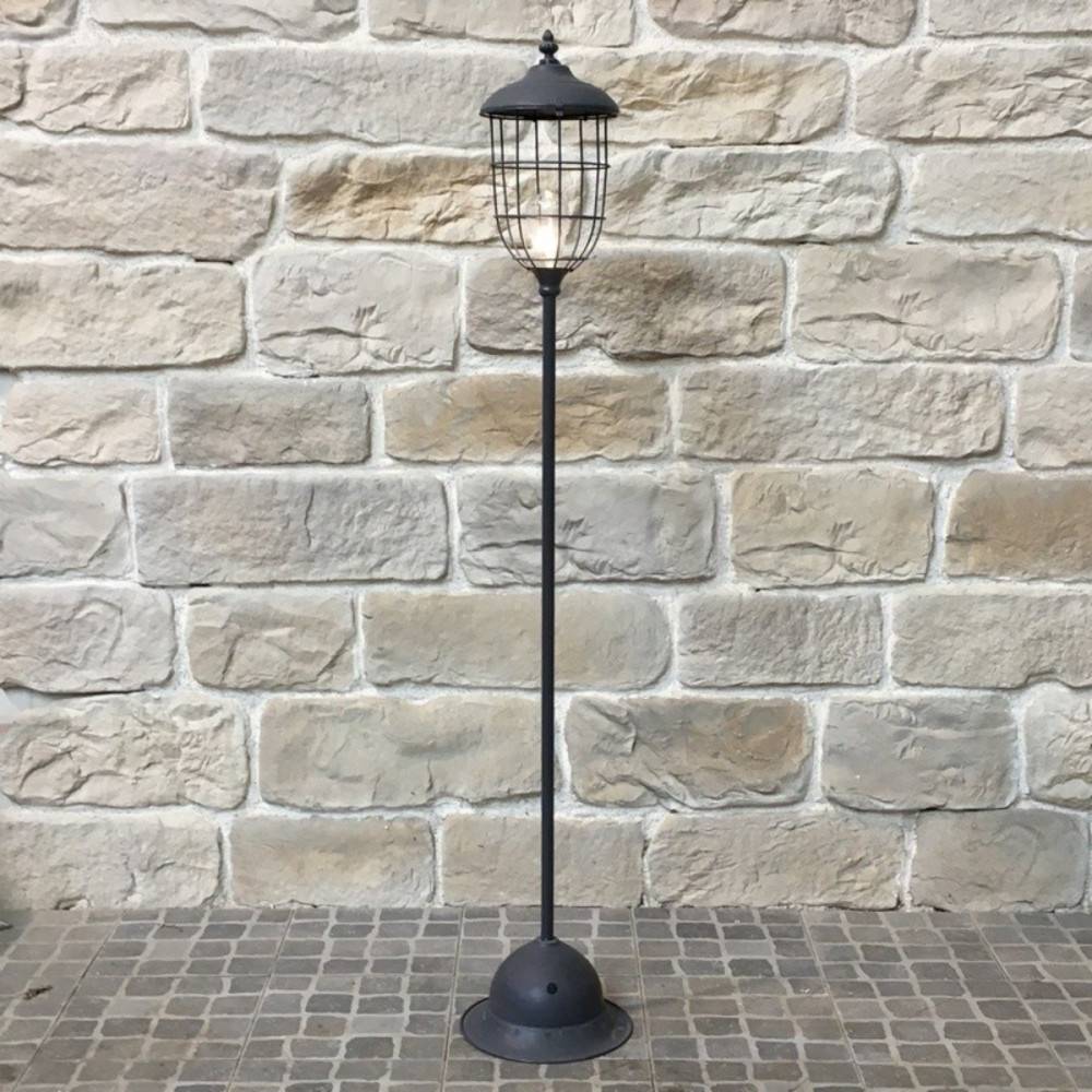 Lampadaire luminaire salon industriel rétro sur pied LED métal gris 140cm Chemin de campagne - Image 5