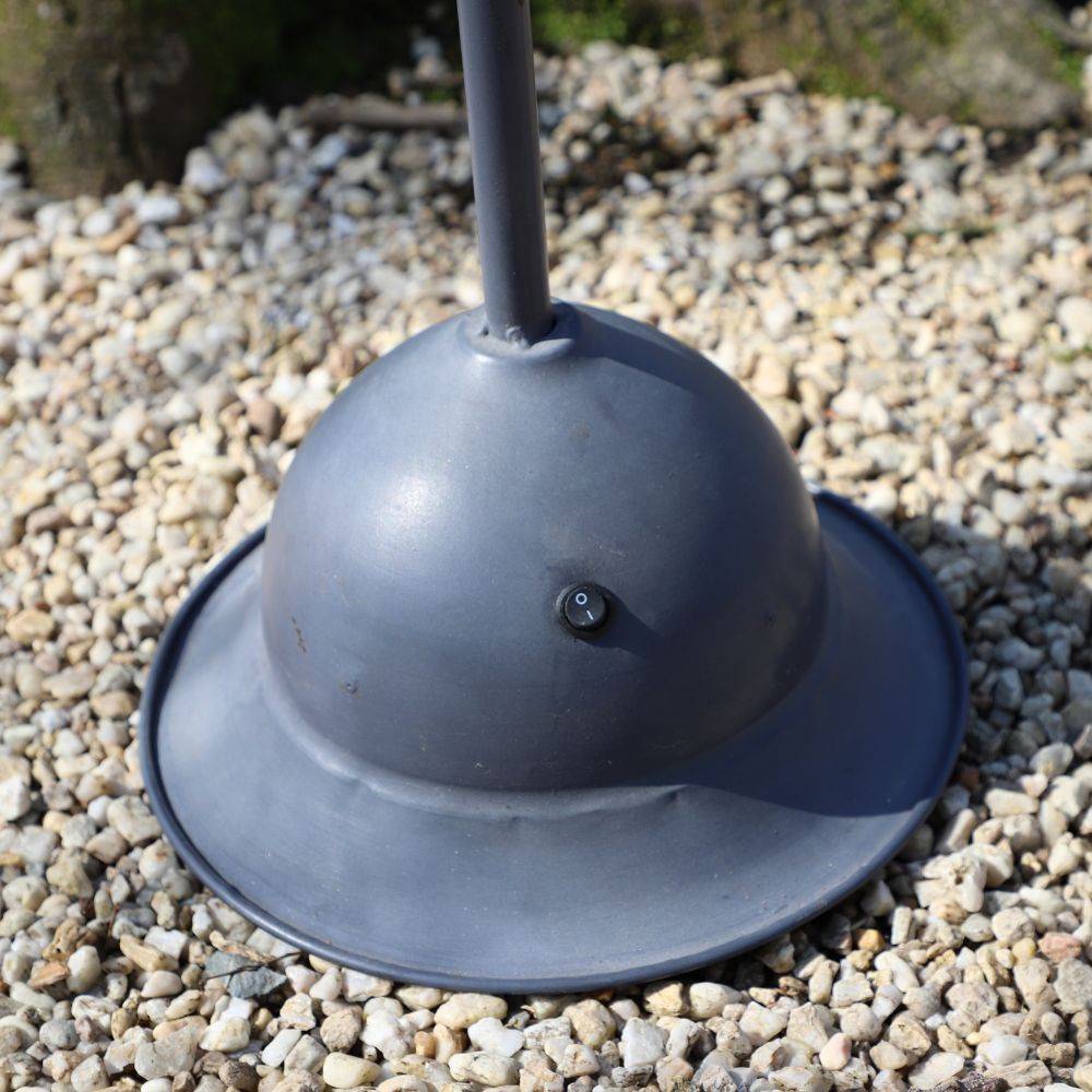 Lampadaire luminaire salon industriel rétro sur pied LED métal gris 140cm Chemin de campagne - Image 4