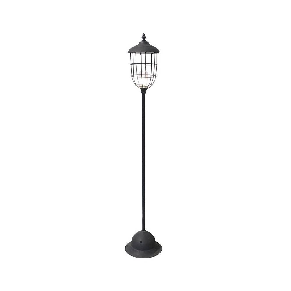 Lampadaire luminaire salon industriel rétro sur pied LED métal gris 140cm Chemin de campagne - Image 1
