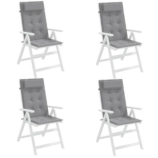 PANGIVO - Coussins de chaise à dossier haut tissu oxford gris 120 x 50 x 3 cm - PANGIVO - Image 4