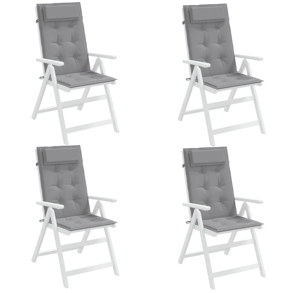PANGIVO - Coussins de chaise à dossier haut tissu oxford gris 120 x 50 x 3 cm - PANGIVO - Image 4