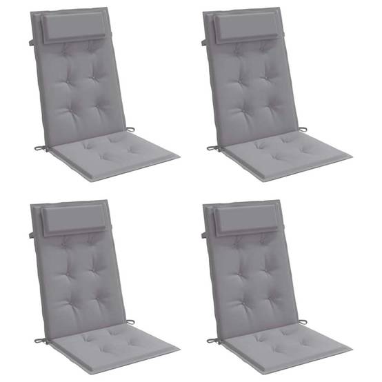 PANGIVO - Coussins de chaise à dossier haut tissu oxford gris 120 x 50 x 3 cm - PANGIVO - Image 3