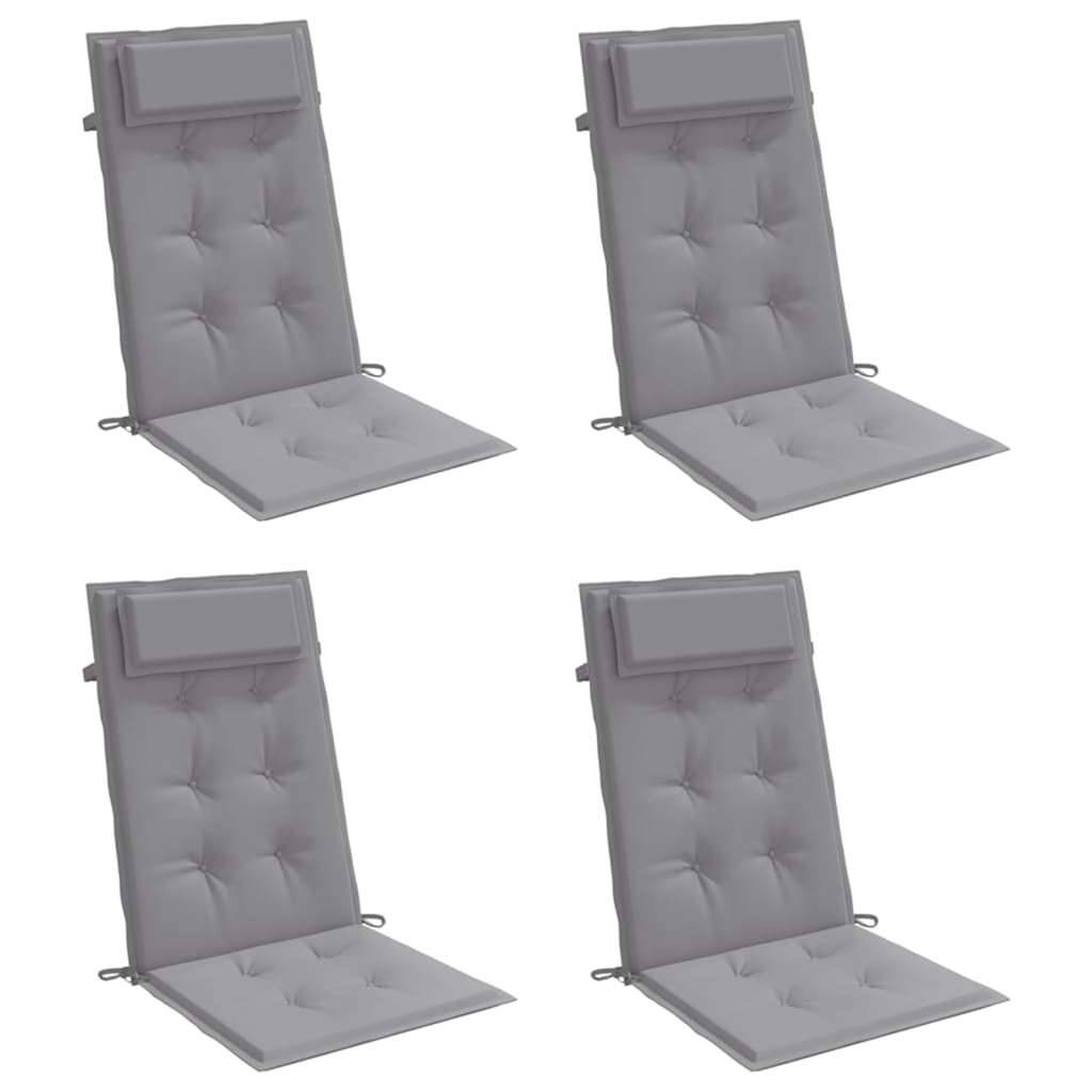 PANGIVO - Coussins de chaise à dossier haut tissu oxford gris 120 x 50 x 3 cm - PANGIVO - Image 3