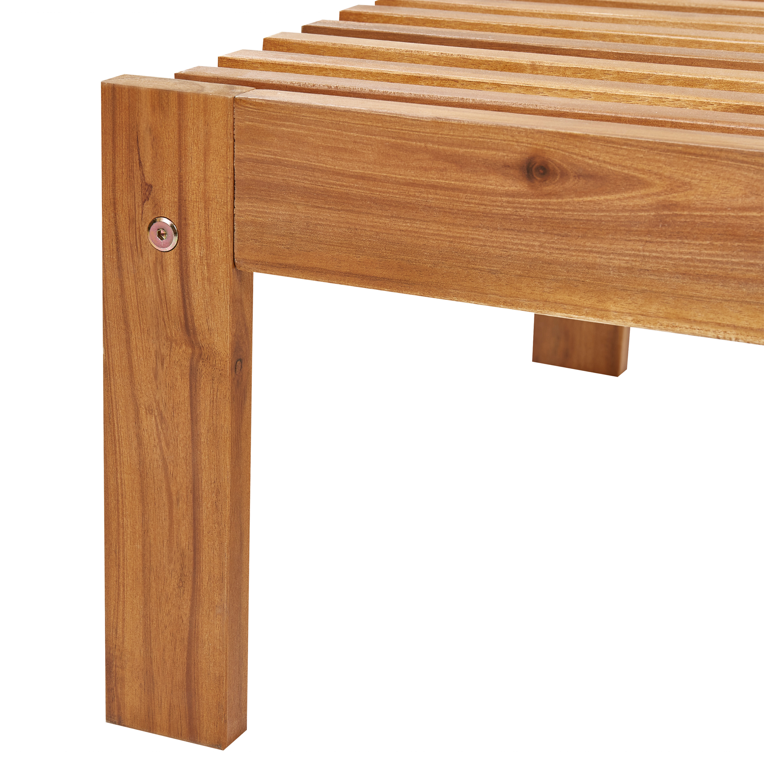 Beliani - Chaise longue Acacia Marron BELLANO - 65x196x91- Beliani - Image 7