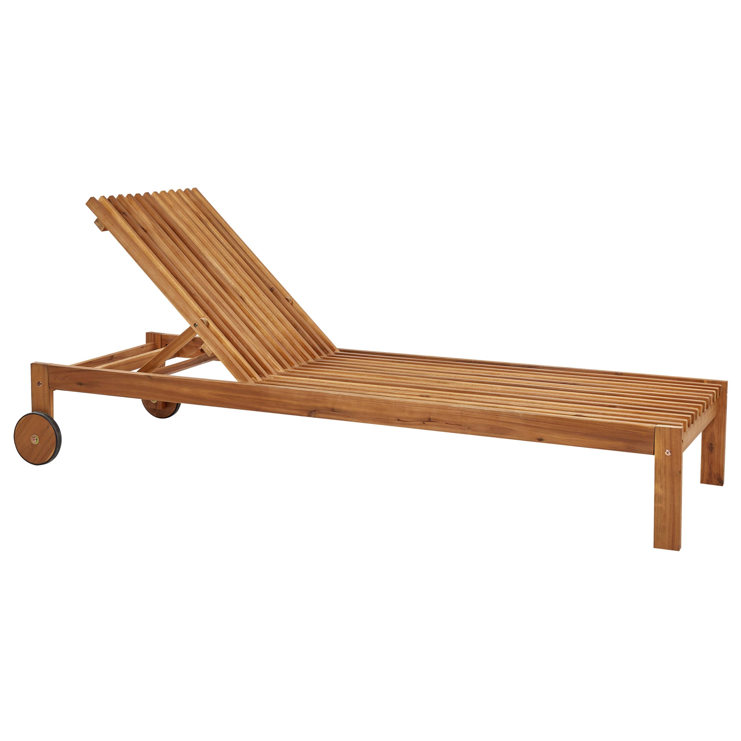 Beliani - Chaise longue Acacia Marron BELLANO - 65x196x91- Beliani - Image 2